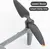 50CAL Geräuscharme Drohnenpropeller mit silberner Spitze für DJI Air 3 (1 Paar / 2 Propeller)