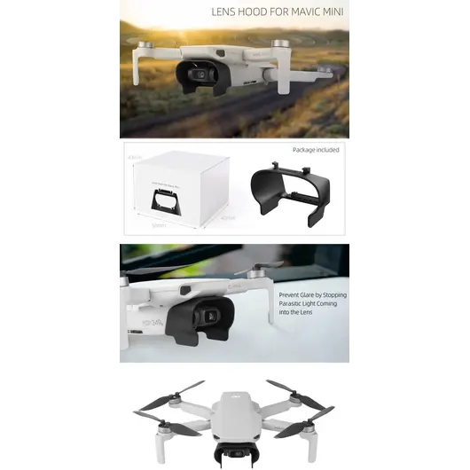 50CAL DJI Mini (1&2) Gimbal Kamera Gegenlichtblende