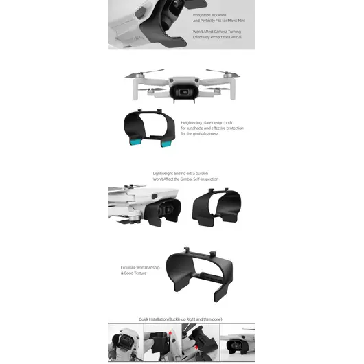 50CAL DJI Mini (1&2) Gimbal Kamera Gegenlichtblende