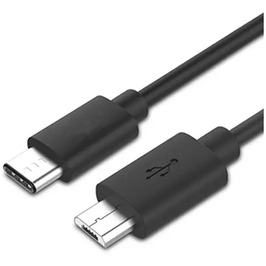 50CAL OTG-Kabel 30cm Micro-USB >> USB-C (Android)
