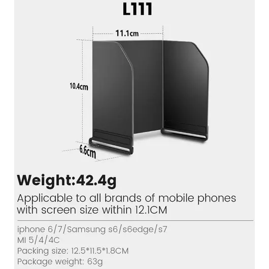 50CAL Monitorhaube L111 Sonnenschutz für Telefon / Tablet