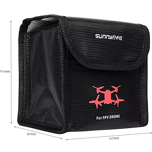 50CAL DJI FPV Drone LiPo Bag - 2 Batterien