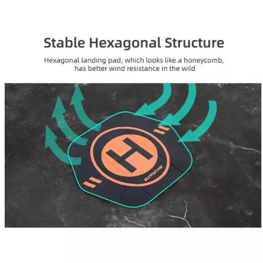 50CAL hexagon PU leather foldable landing pad