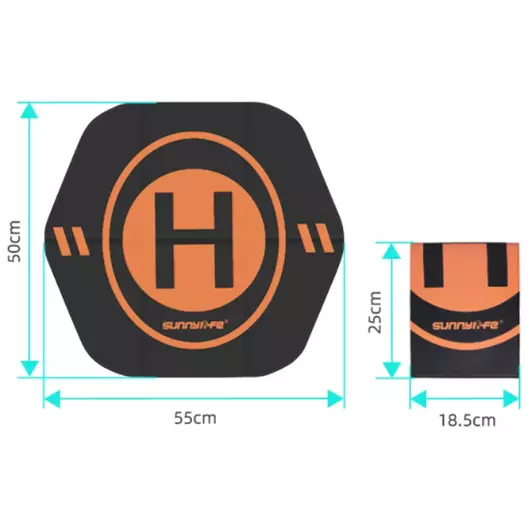 50CAL hexagon PU leather foldable landing pad