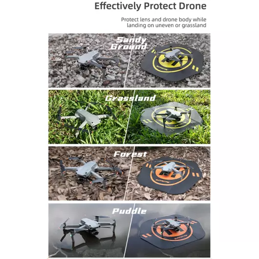 50CAL hexagon PU leather foldable landing pad