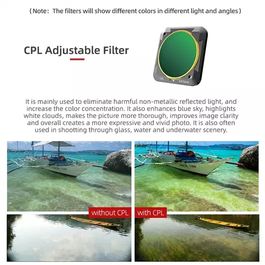 50CAL DJI Action 2 Filterset MCUV + CPL + ND 4-8 (4 St)