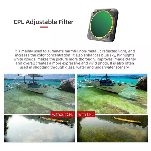50CAL DJI Action 2 CPL Kameraobjektivfilter (magnetisch)