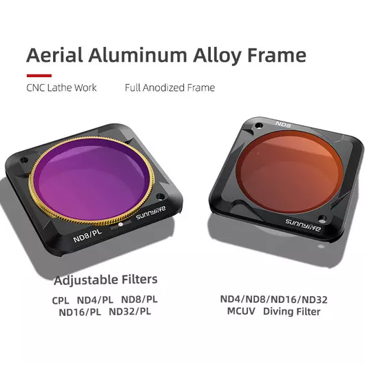 50 CAL DJI Action 2 Tauchfilter - Rosa
