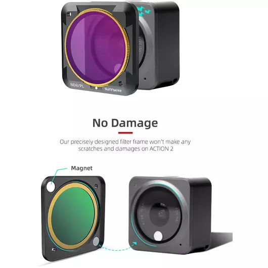 50 CAL DJI Action 2 Tauchfilter - Lila