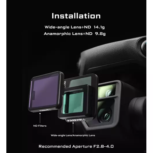 Freewell DJI Mavic 3 Weitwinkel- und Anamorphotobjektiv