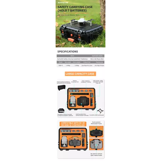 50CAL DJI Mavic Mini / SE / Mini 2 Wasserdichtes Hartschalenkoffer