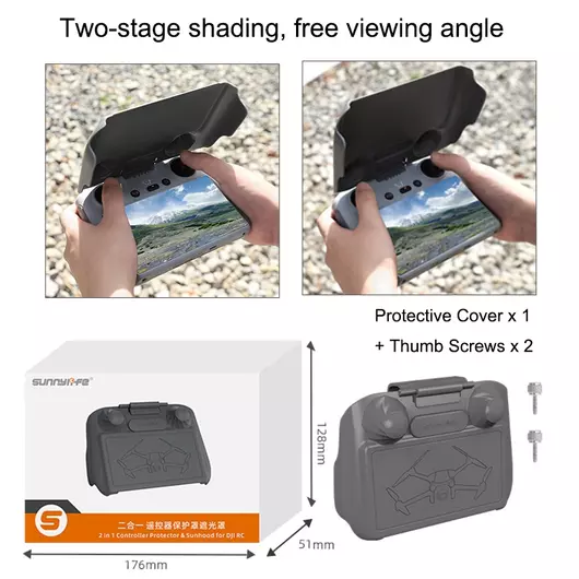 50CAL Mini 3 Pro 2 in 1 Controller-Schutz Sonnenhaube Steuerknüppel Schutzbildschirm Monitorabdeckung RC