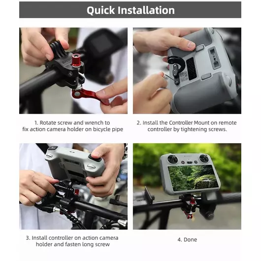 50CAL Aluminium Fahrradklemme Lenkerhalter Halterung für DJI RC Pro (Smart Controller)