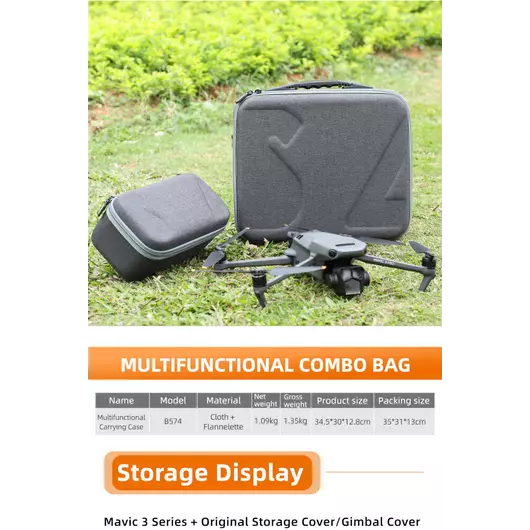 50CAL Multifunktionale Tragetasche für DJI Mavic 3 Drohne und Zubehör