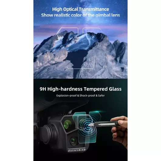 50CAL ArmorShield Tempered Glass Combo für Mavic 3 Pro Gimbal-Kameraobjektiv