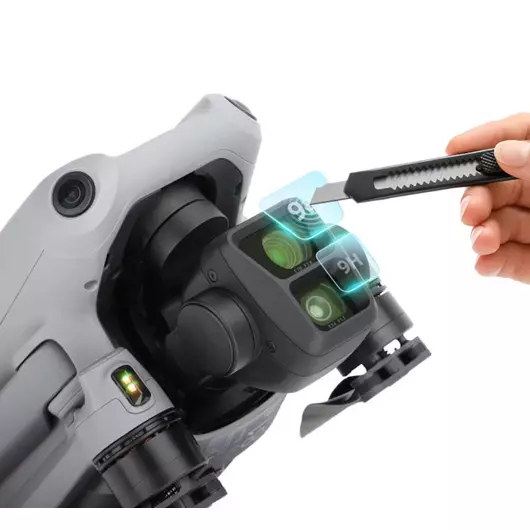 50CAL gehärtete Glasfolie für DJI Air 3 Drohnen-Kameraobjektiv (2 Sets)