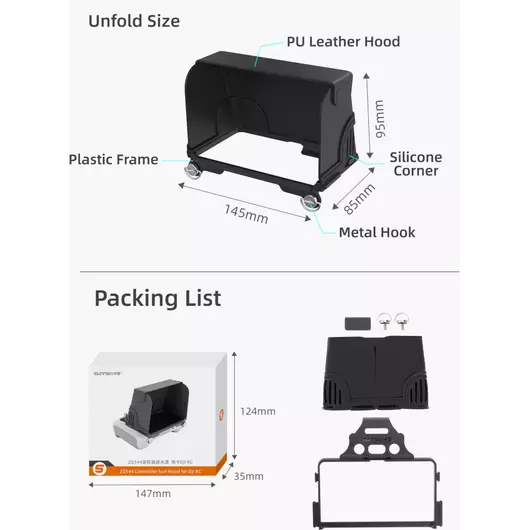 50CAL Sonnenblende magnetisch für DJI RC-1/2 Controller