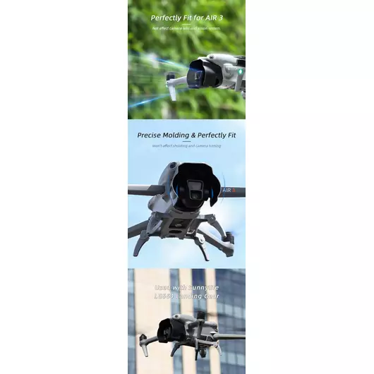 50CAL Gegenlichtblende und Gimbal-Abdeckung für die DJI Air 3-Drohne