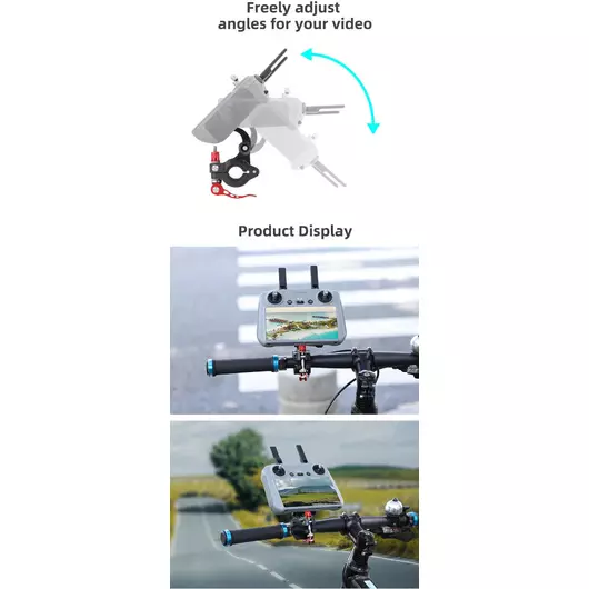 50CAL Fahrradhalterung für DJI RC 2 – Halterung für Actionkamera und Fernbedienung für DJI Air 3 und DJI Mini 4 Pro