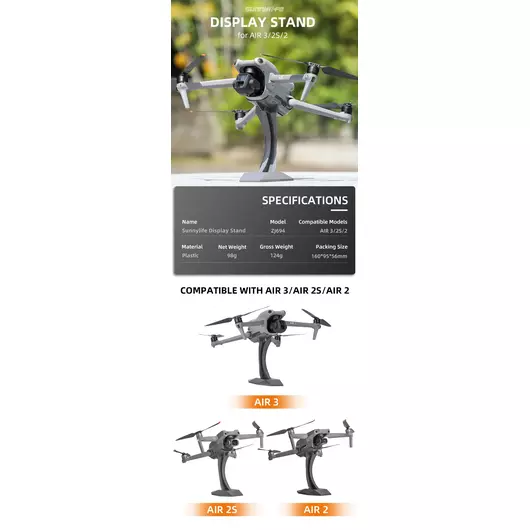 50CAL Desktop Display Stand Stativ für DJI Air 3, DJI Air 2S und DJI Air 2 Drohnen