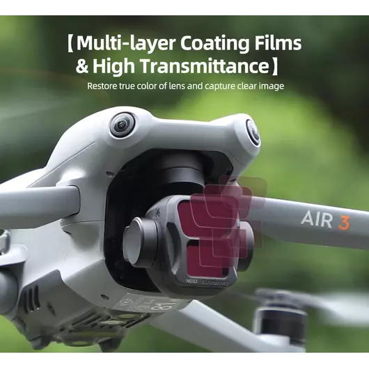 50CAL Drohnenkamera-Objektivfilter-Set ND/PL 4/8/16/32 für DJI Air 3