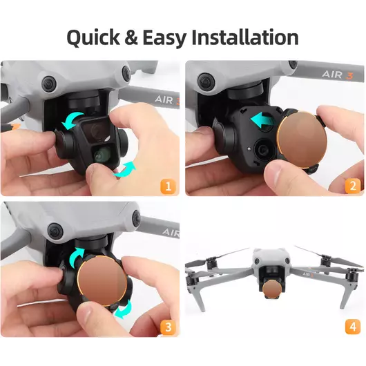 50CAL Drohnenkamera-Objektivfilter-Set ND/PL 4/8/16/32 für DJI Air 3