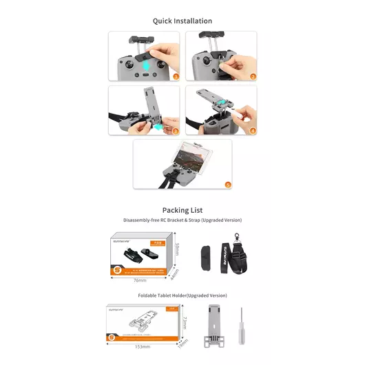 50CAL Umhängeband + Montagehalterung für DJI RC-N1