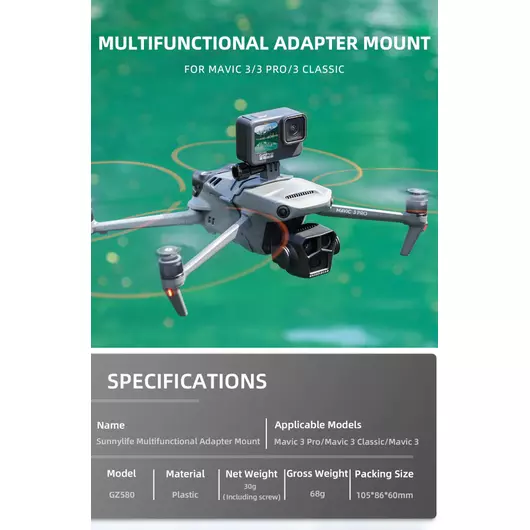 50CAL Drone Bracket Sports Camera Holder for Mavic 3 & Mavic