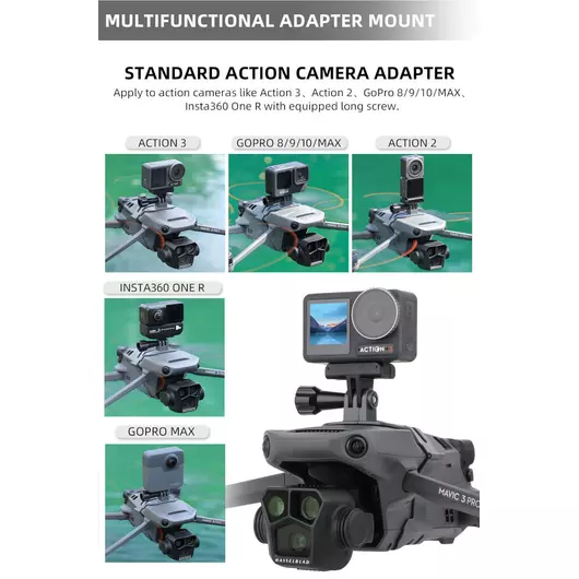 50CAL Drone Bracket Sports Camera Holder for Mavic 3 & Mavic
