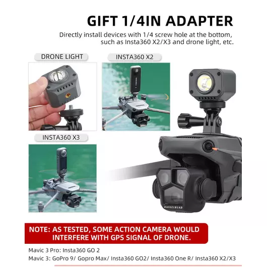 50CAL Drone Bracket Sports Camera Holder for Mavic 3 & Mavic
