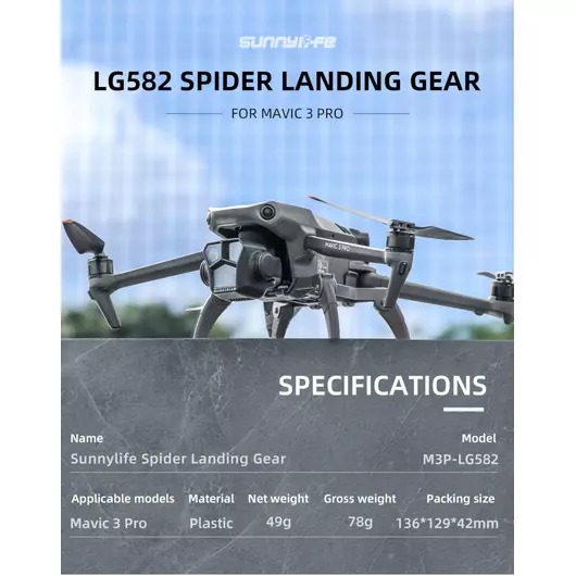 50CAL Spider-Fahrwerksverlängerungen für DJI Mavic 3 Pro