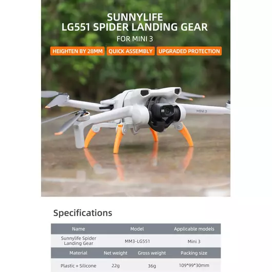 50CAL Drohnen-Fahrwerksverlängerungen für DJI Mini 3