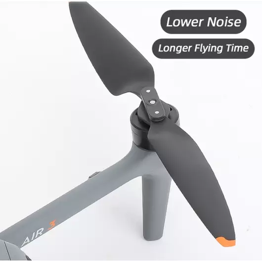 50CAL Geräuscharme Drohnenpropeller mit silberner Spitze für DJI Air 3 (1 Paar / 2 Propeller)