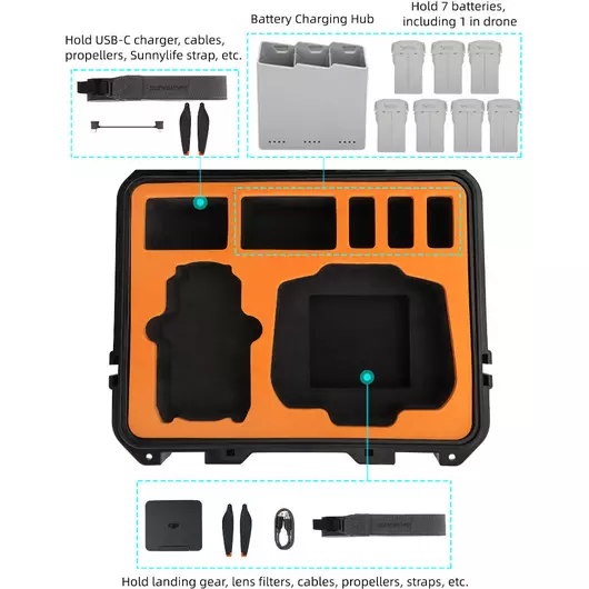 50CAL Sicherheitstragetasche für DJI Mini 4 Pro – wasserdichtes und stoßfestes Hardcase