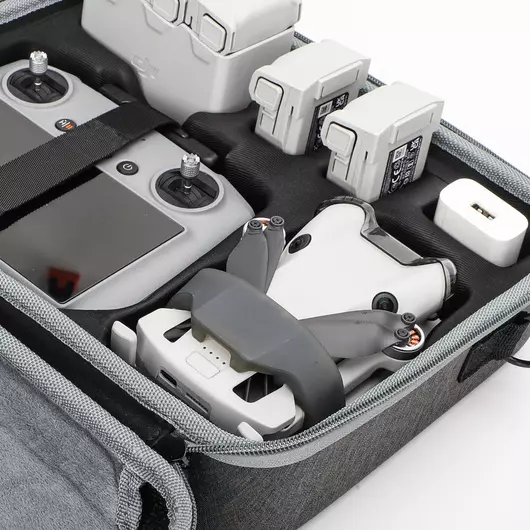 50CAL Umhängetasche für DJI Mini 4 Pro – großes Hartschalenetui für Drohne, Fernbedienung, Batterien und Zubehör