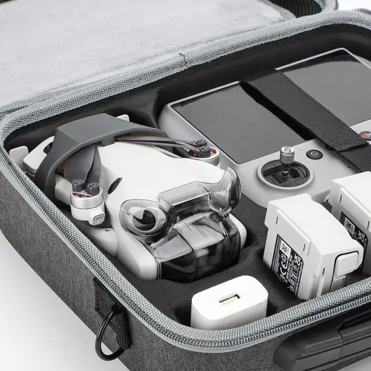 50CAL Umhängetasche für DJI Mini 4 Pro – großes Hartschalenetui für Drohne, Fernbedienung, Batterien und Zubehör