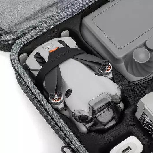 50CAL Umhängetasche für DJI Mini 4 Pro – großes Hartschalenetui für Drohne, Fernbedienung, Batterien und Zubehör