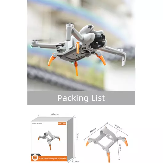 50CAL-Fahrwerk für DJI Mini 4 Pro – Erhöhtes Spinnen-Fahrwerk