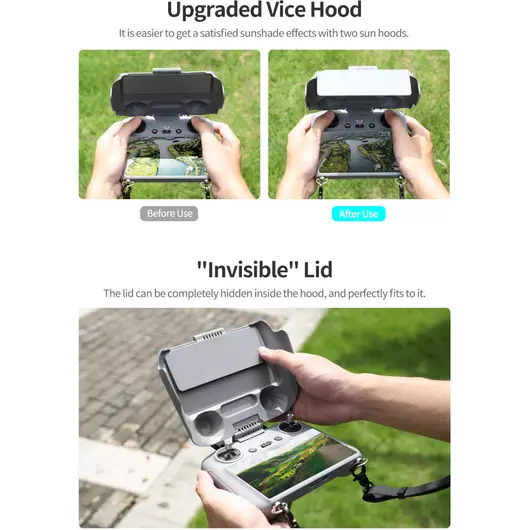 50CAL 2-in-1 Controller-Schutz und Sonnenblende für DJI RC 2 – für DJI Air 3 und Mini 3 Pro