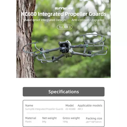 50CAL Propellerschutz für DJI Air 3 Drohne