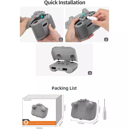 50CAL 2 in 1 Controller Protector for AIR 3/Mini 3/4 PRO