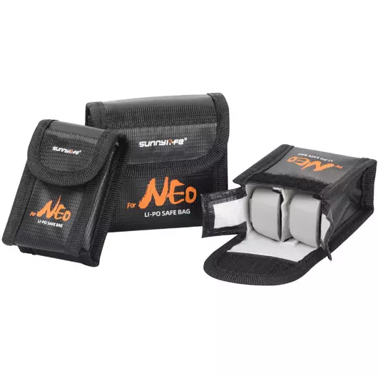 50CAL LiPo Safe Bag – Explosionsgeschützte Schutztasche für 3 DJI Neo FPV-Drohnenakkus