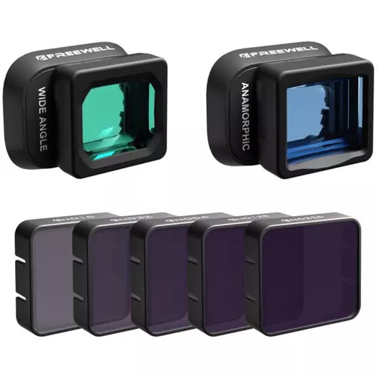 Freewell Weitwinkel- und Anamorphot-Objektiv-Kit + ND-Filter-Kit für DJI Mini 4 Pro-Kameradrohne