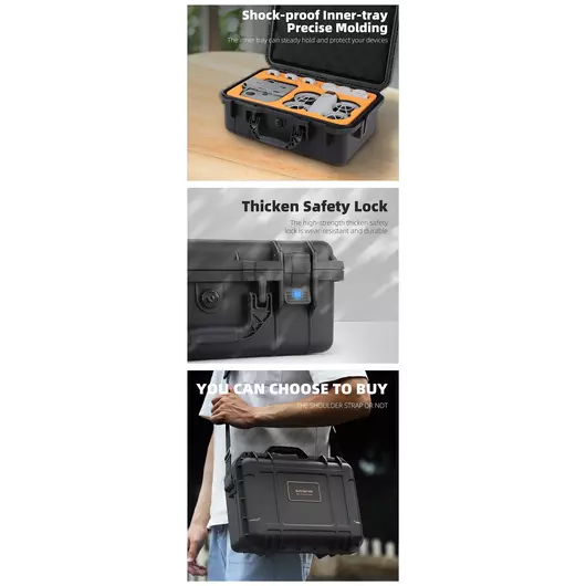 50CAL Sicherheitstragetasche – Großes Fassungsvermögen, wasserdicht und stoßfest für die DJI Neo FPV-Drohne